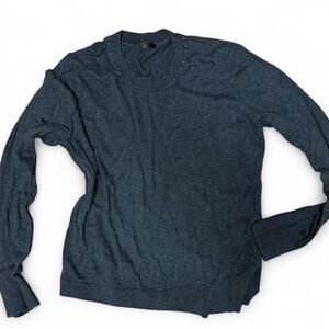 Quince cotton cashmere dark grey crewneck sweater. Sz. L EUC